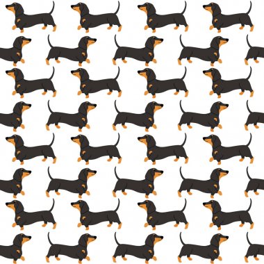 eylem sorunsuz desen dachshund