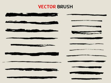 kuru fırça el yazması çizim seti