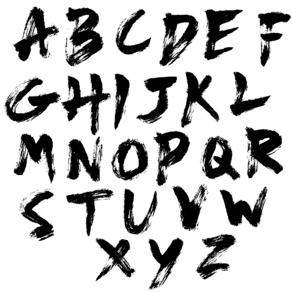 kuru fırça dokusu yazı tipi seti