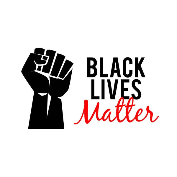 Black Lives Matter Pancarta Protesta — Vector de stock