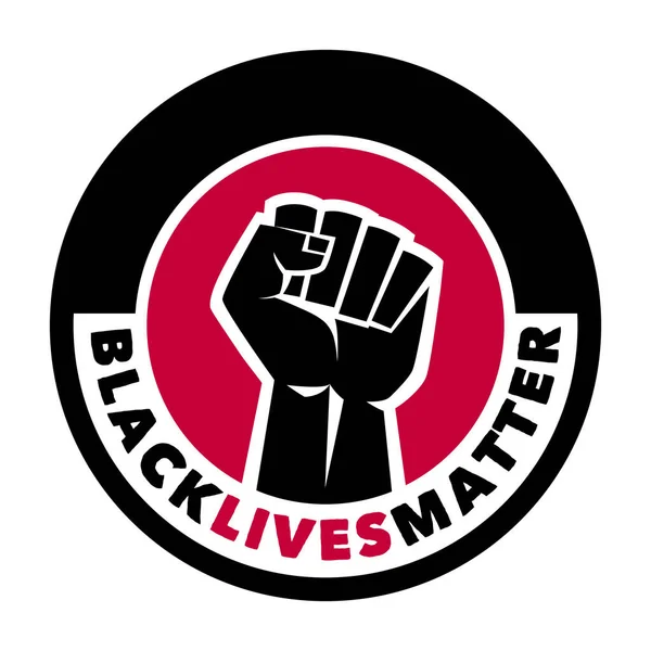 Black Lives Matter Pancarta Protesta — Vector de stock