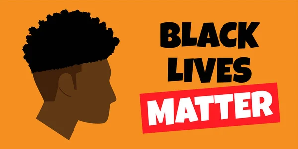 Black Lives Matter Pancarta Protesta — Vector de stock