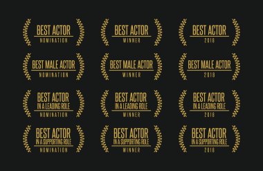 Film Ödülü adaylığı kazanan vektör Icon set