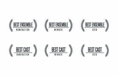 Film Ödülü adaylığı kazanan vektör Icon set