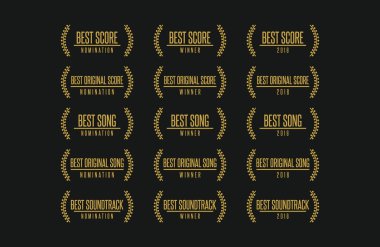 Film Ödülü adaylığı kazanan vektör Icon set