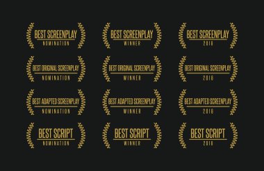 Film Ödülü adaylığı kazanan vektör Icon set