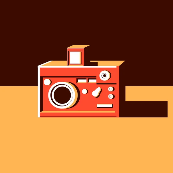 Ilustración vectorial cámara retro — Vector de stock