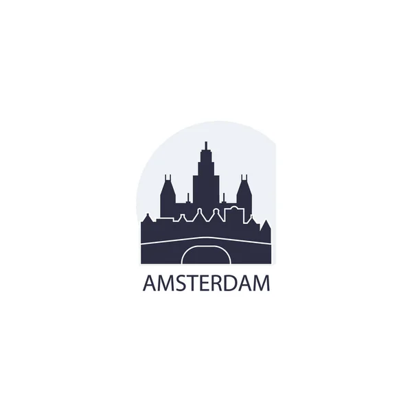 Holanda Amsterdam skyline vector ilustración — Vector de stock