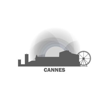 Fransa Cannes manzarası vektör çizim