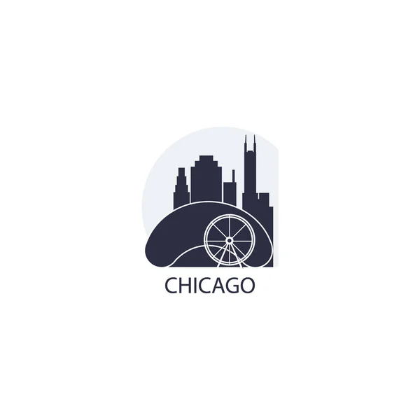 ABD Chicago manzarası vektör çizim — Stok Vektör