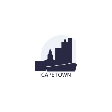Güney Afrika Cape Town manzarası vektör çizim