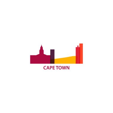 Güney Afrika Cape Town manzarası vektör çizim