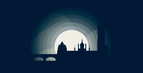 Dinamarca Copenhague skyline vector ilustración — Vector de stock