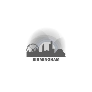 İngiltere'de Birmingham manzarası vektör çizim