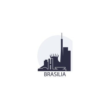 Brasilia manzarası vektör çizim