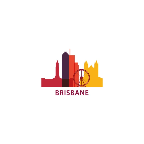 Australia Brisbane skyline vector ilustración — Vector de stock