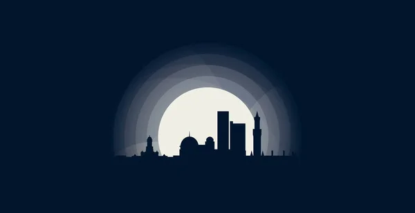 Egyesült Királyságban Bradford skyline vektoros illusztráció — Stock Vector