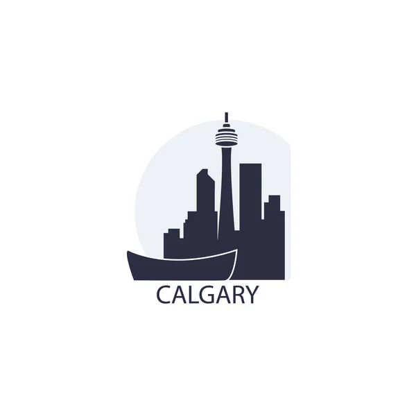 Calgary banner skyline vector illustration — Stock Vector