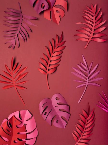 Bright tropical paper leaves.