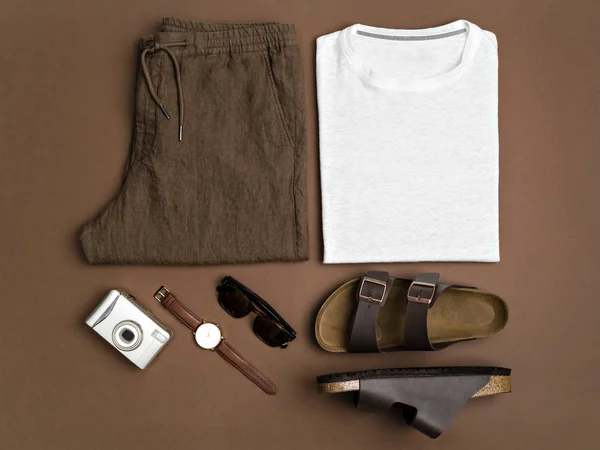 Zusammensetzung stilvoller Männerkleidung. — Stockfoto