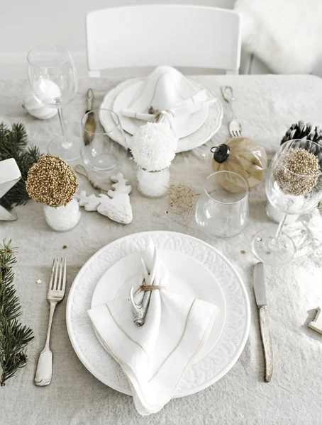 Christmas Eve dinner table.