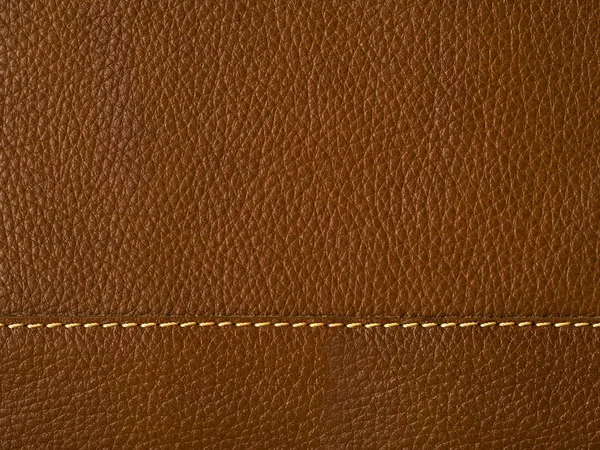 Kahverengi deri dikişli.