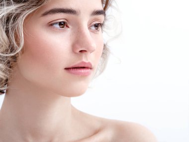 güzel yüzünü portre.