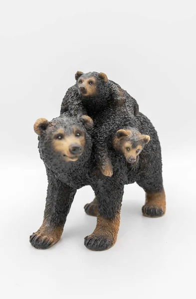 ayı, Rus ayısı, kahverengi, ağaç, oyuncak, ahşap oyma, siyah, üç ayı, küçük ayılar, Anne ayı ve çocuklar