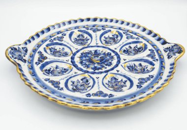 Gzhel, halk sanatı, el yapımı, sofra, tarakli, nesne, sanat, tasarım, vintage