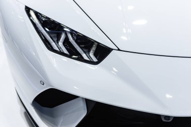 Bangkok - 28 Kasım: Lamborghini Huracan Performante ekranda Tayland Uluslararası Motor Expo 2018 28 Kasım 2018 üzerinde Bangkok, Tayland, Far.