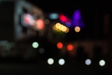 mavi ışıklar etkisi güzel yol şehir
