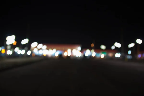 Azul Luzes Efeito Bonito Cidade Estrada — Fotografia de Stock