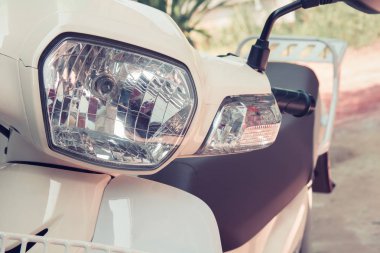 Far lambası vintage klasik motosiklet - vintage etkisi tarzı resimler