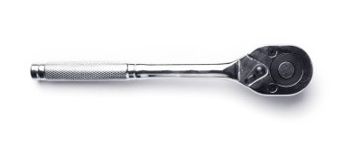 Beyaz arka plan üzerinde onarım için anahtarı çelik araçları.