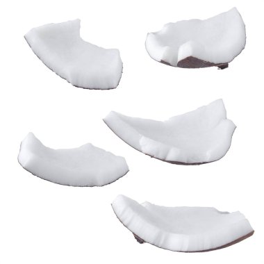 Beyaz arka plan kırpma yolu üzerinde izole hindistancevizi