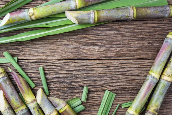 Närbild Sockerrör Trä Bakgrund Närbild — Stockfoto