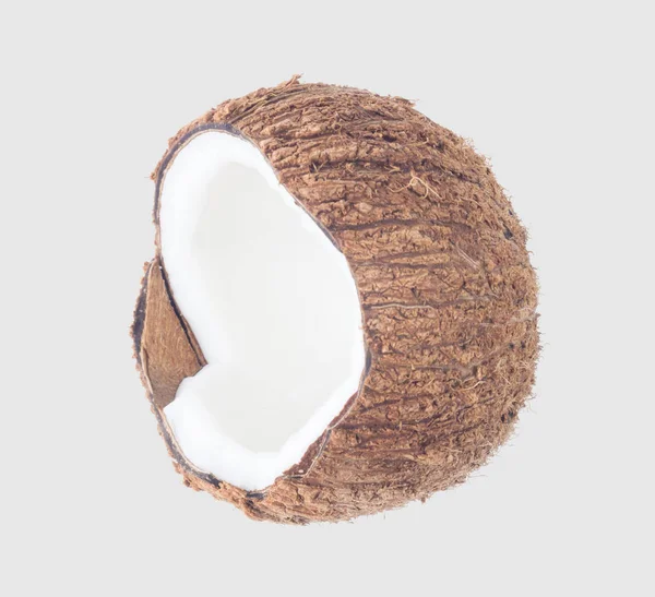在加里背景修剪路径上隔离的椰子 — 图库照片