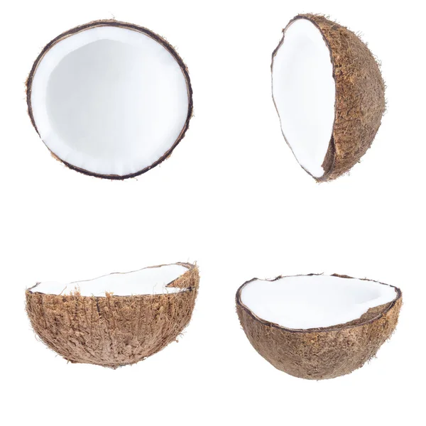 Cocos Isolados Caminho Recorte Fundo Branco — Fotografia de Stock