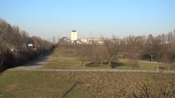 Parco Nord Park Północnej Części Mediolanu Utworzone Przemysłowej Dzielnicy Mieście — Wideo stockowe