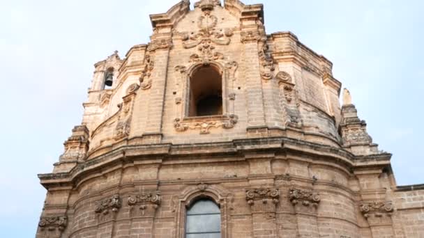 Alte Charakteristische Romanische Kirche Nardo Italien — Stockvideo