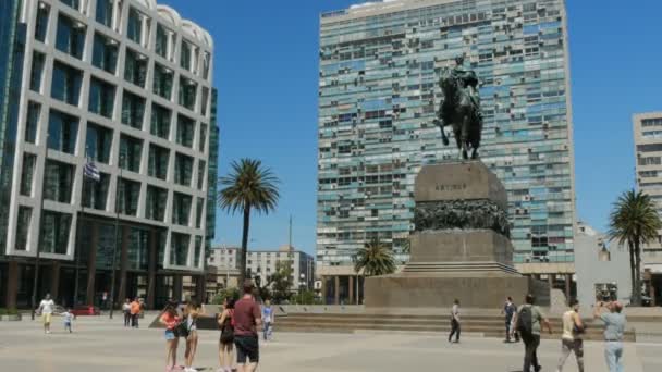 Plaza General Artigas Montevideo Uruguay December 2017 — Stockvideo