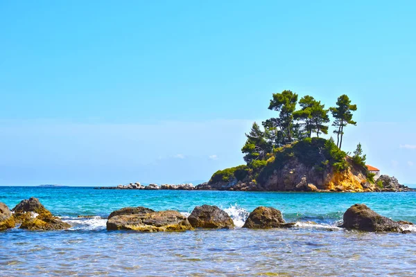 Παραλία Αγίου Νικολάου Ελίνικα Εύβοιας — Φωτογραφία Αρχείου