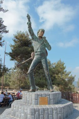 Monument to Elvis Presley in the village of Abu Gosh in Israel. clipart
