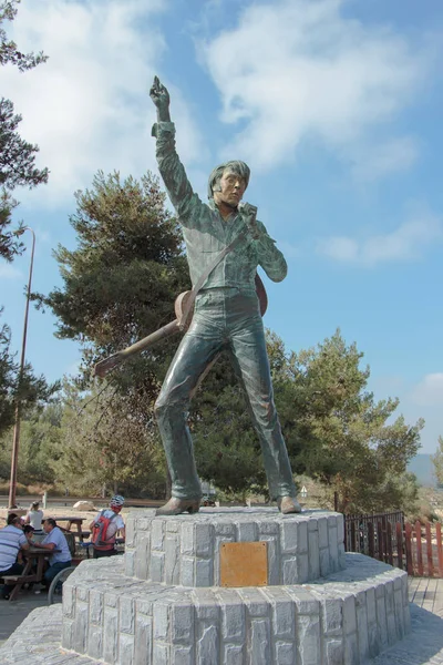 Monument till Elvis Presley i byn av Abu Gosh i Israel. Stockbild