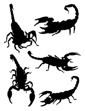 Akrep silüeti. Sembol, logo, web simgesi, maskot, işaret veya herhangi bir tasarım için iyi kullanmak istiyorum.