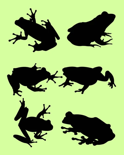 Silhouette Grenouille Bon Usage Pour Symbole Logo Icône Web Mascotte — Image vectorielle