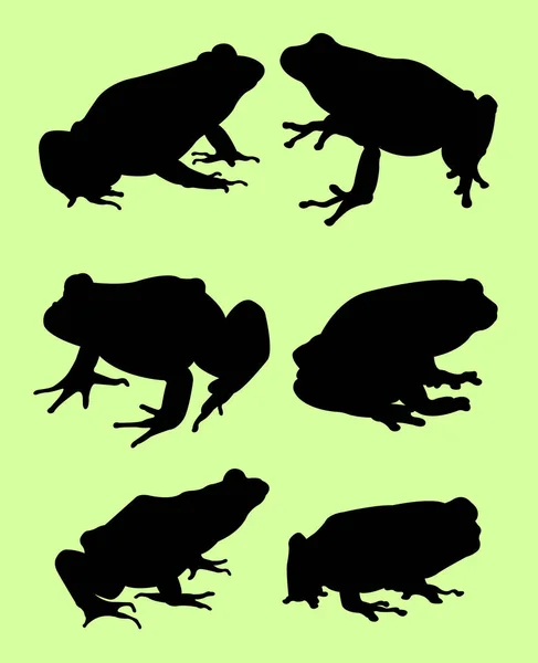 Silhouette Des Frosches Gute Verwendung Für Symbol Logo Websymbol Maskottchen — Stockvektor