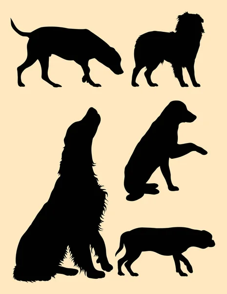 Silueta Perro Buen Uso Para Símbolo Logotipo Icono Web Mascota — Vector de stock