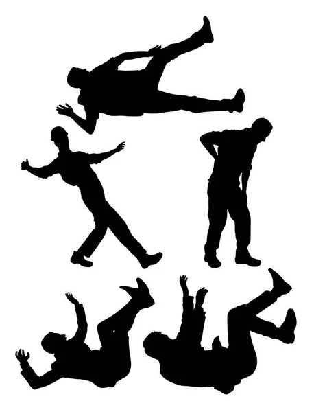 Kazaları Silüeti Sembol Logo Web Simgesi Maskot Işaret Veya Herhangi — Stok Vektör