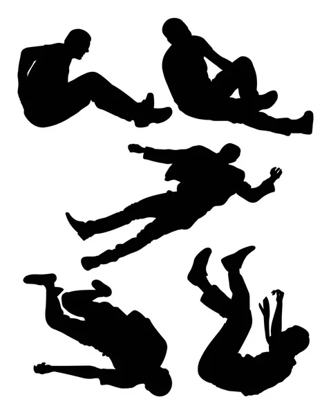 İş kazaları silüeti. Sembol, logo, web simgesi, maskot, işaret veya herhangi bir tasarım için iyi kullanmak istiyorum.